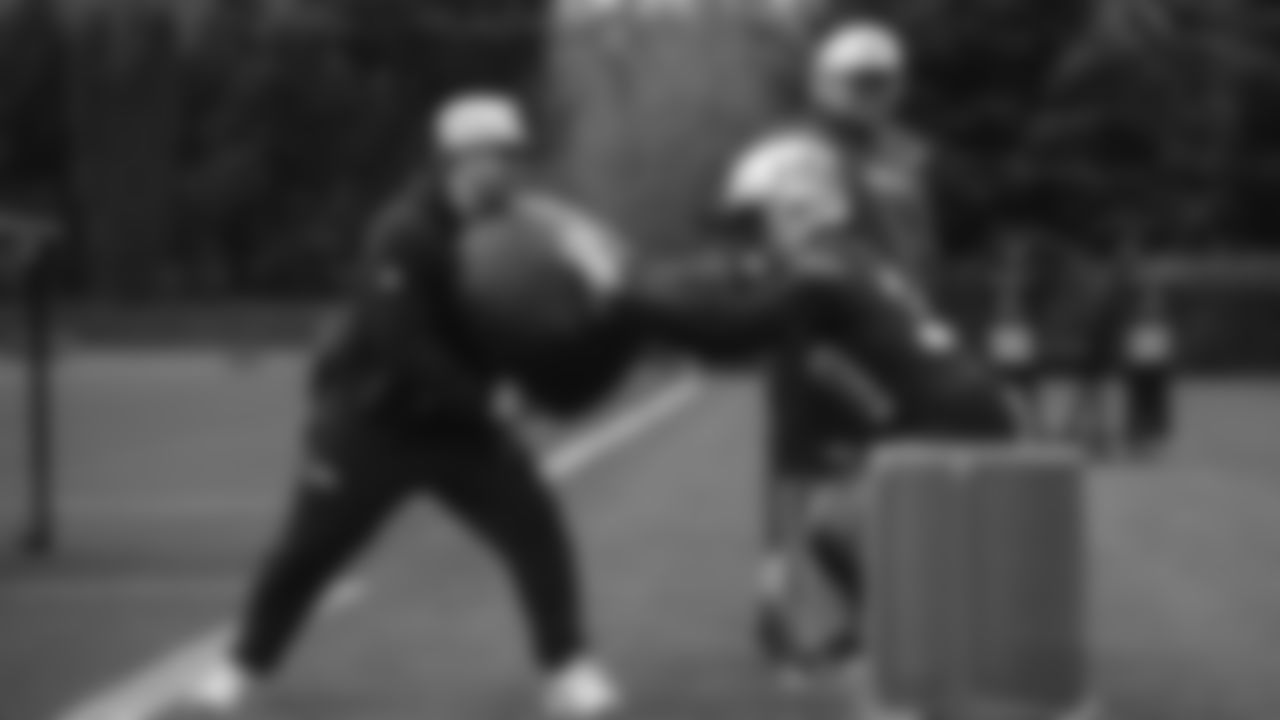 Seahawks running back Cam Akers (30) practiced on Wednesday, November 26, 2025 at the Virginia Mason Athletic Center.