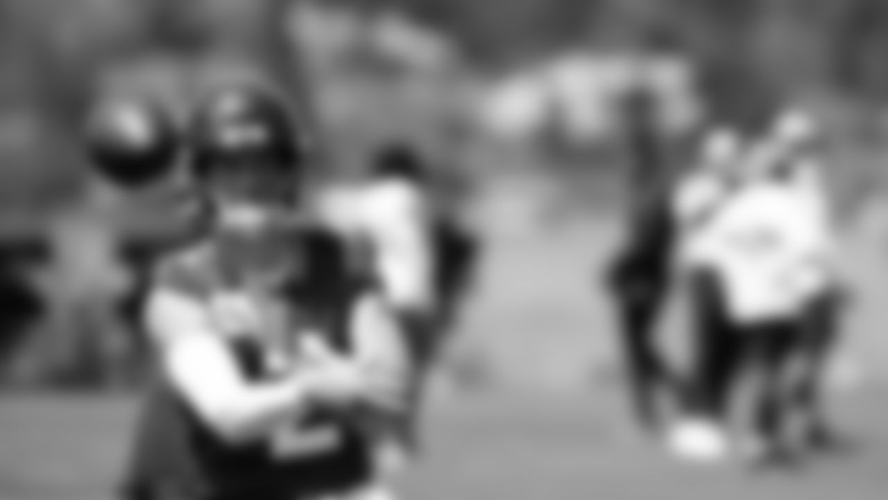 Seahawks quarterback Drew Lock (2) participated in a workout on day one of OTAs on Tuesday, May 27, 2025 at the Virginia Mason Athletic Center.