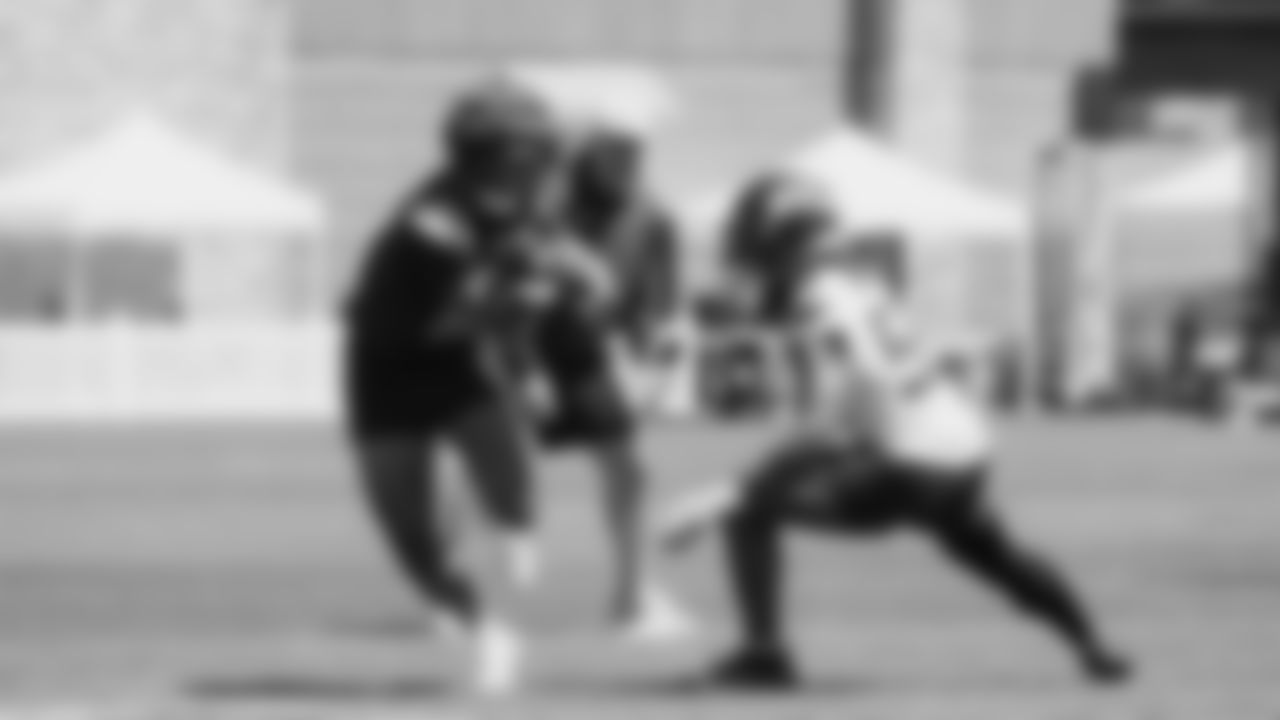 Seahawks tight end Elijah Arroyo (18) practiced on day two of training camp on July 24, 2025 at the Virginia Mason Athletic Center.