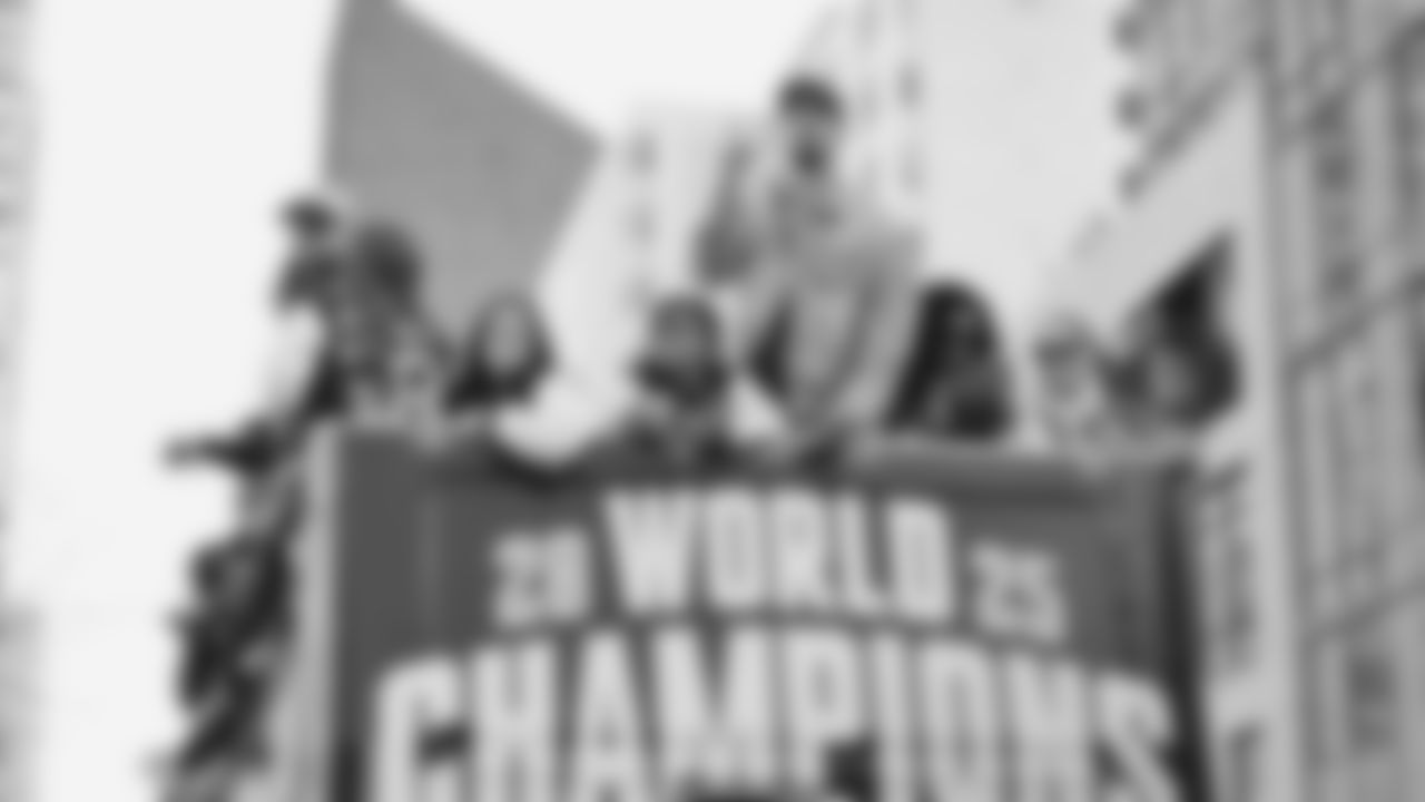 The Seahawks participated in the World Championship Parade through downtown Seattle on February 11, 2026.