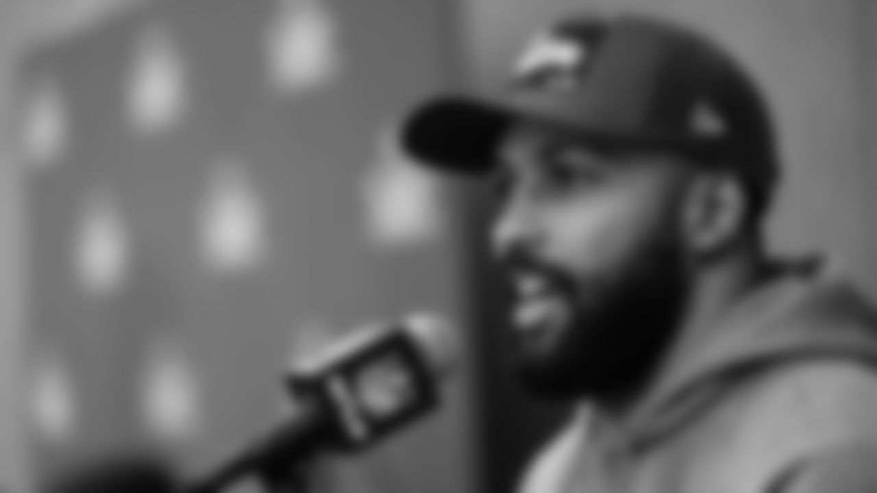 Seahawks safety Julian Love (20) at day one of press conference Media Availability on February 3, 2026.