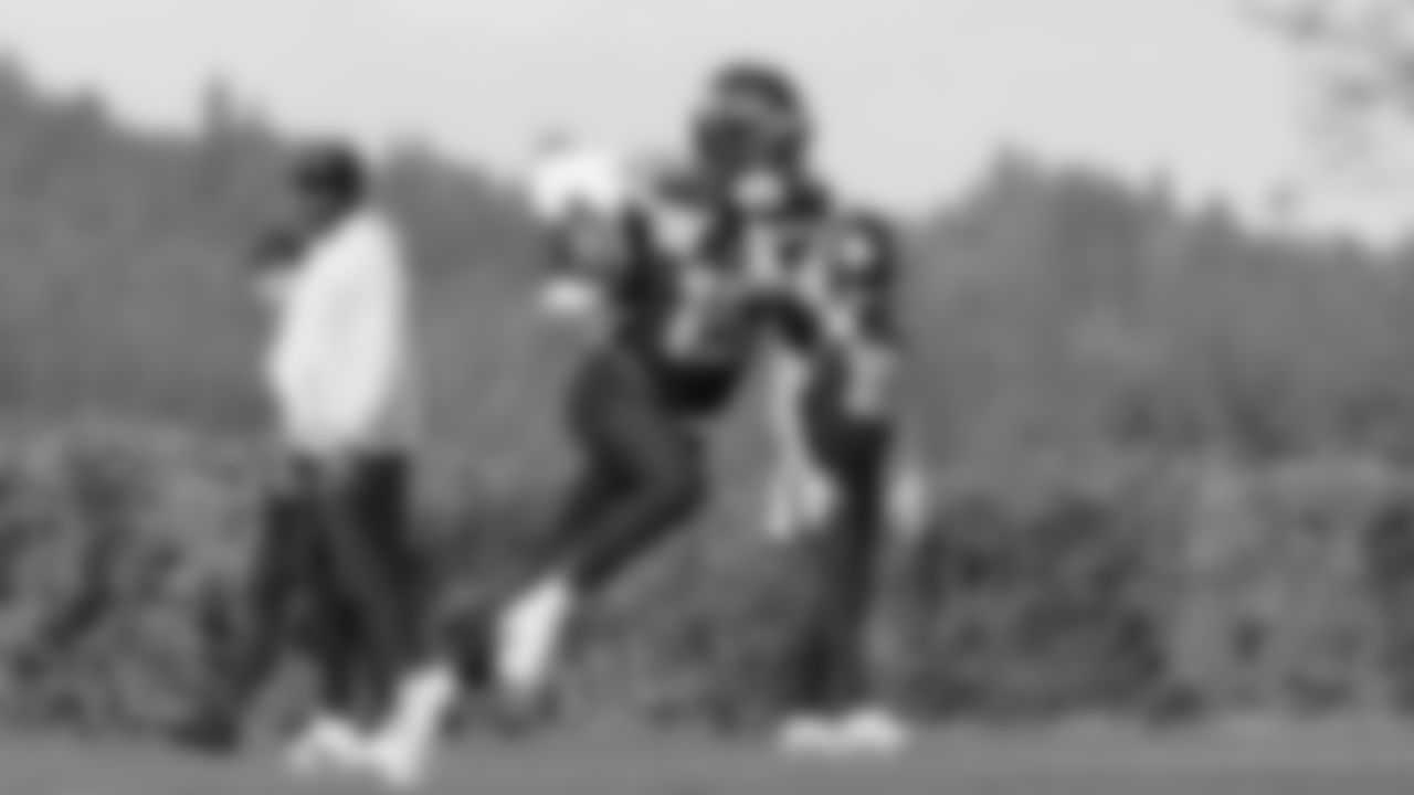 Seahawks wide receiver Tory Horton (15) practiced on Friday, October 17, 2025 at the Virginia Mason Athletic Center.