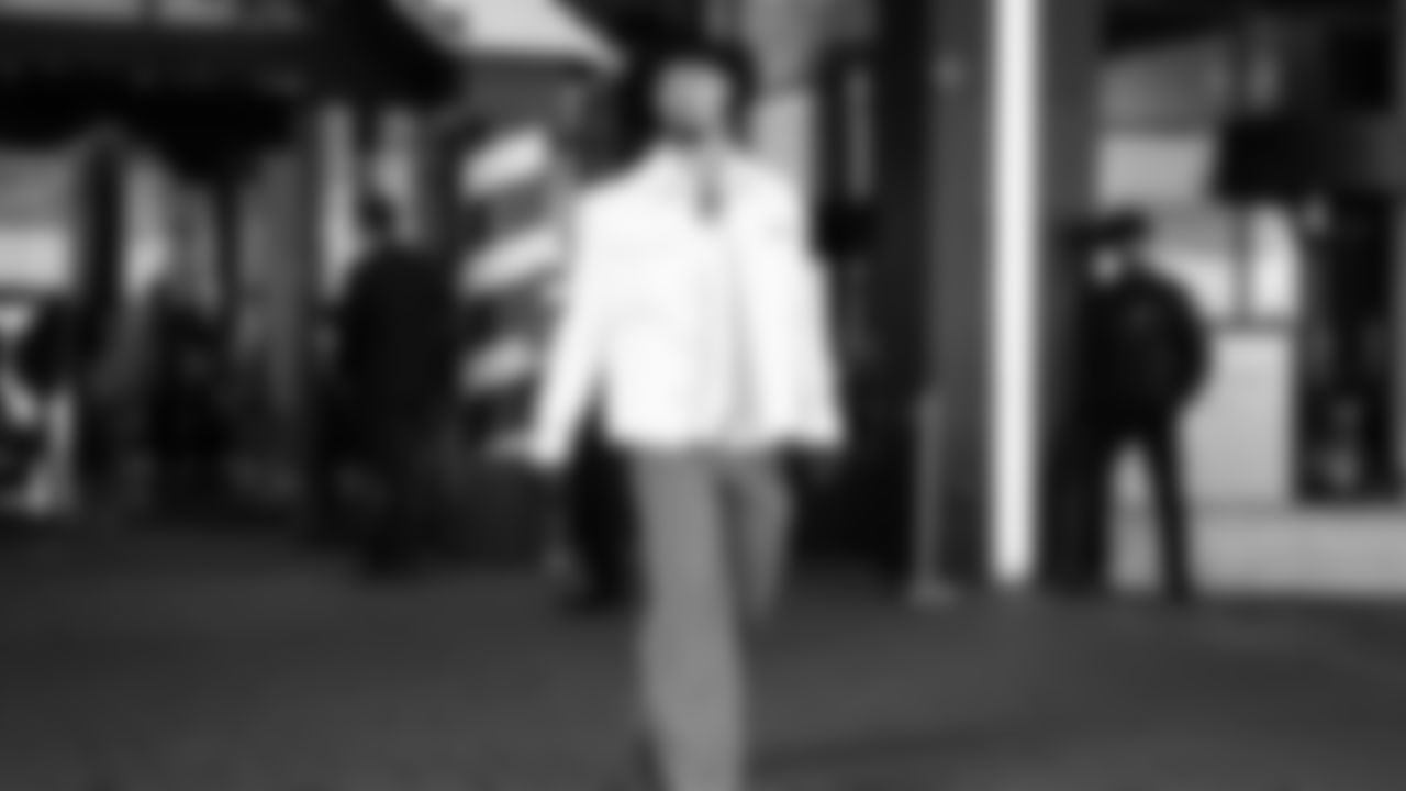 Seahawks wide receiver Jaxon Smith-Njigba (11) departed the team hotel for the Week 12 matchup vs. the Titans at Nissan Stadium in Nashville, Tennessee.