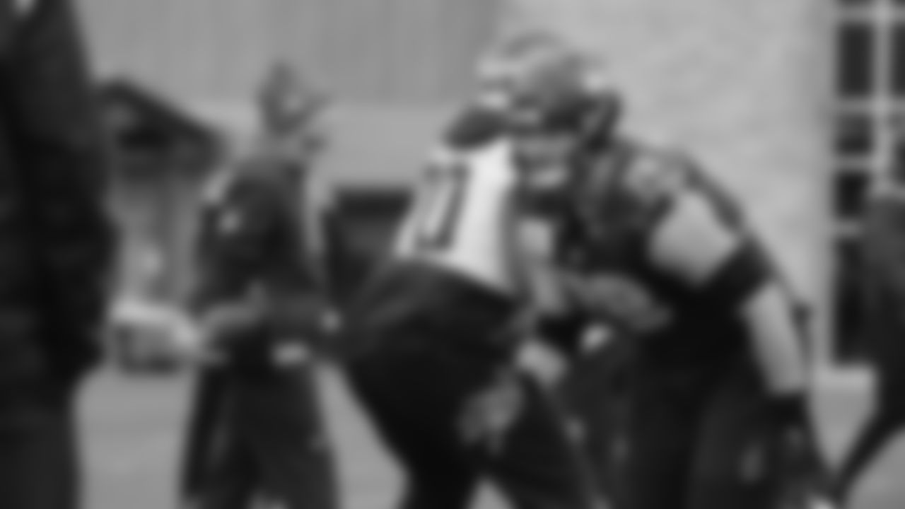 Seahawks offensive lineman Mason Richman (78) practiced on Thursday, January 8, 2026 at the Virginia Mason Athletic Center.