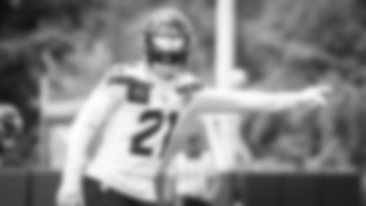 Seahawks cornerback Devon Witherspoon (21) participated in a workout on day two of OTAs on Thursday, May 29, 2025 at the Virginia Mason Athletic Center.