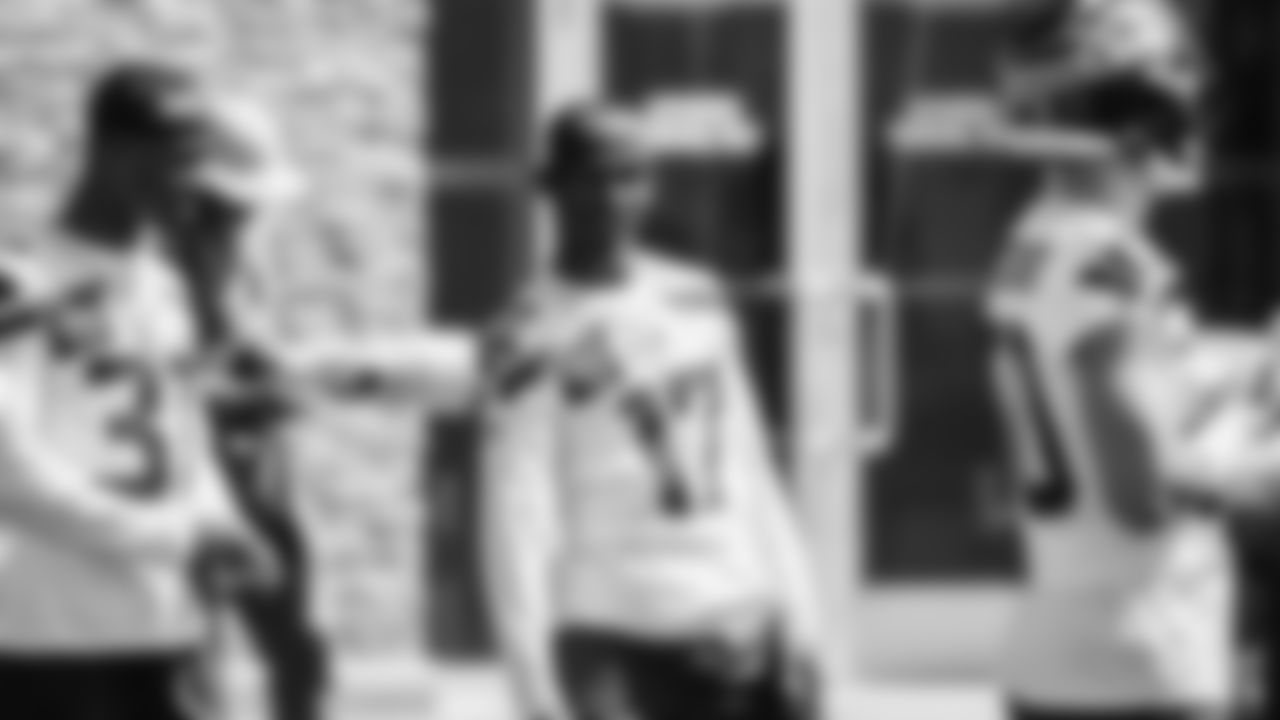Cornerback Zy Alexander (17) practiced on day one of rookie minicamp on May 2, 2025 at the Virginia Mason Athletic Center.