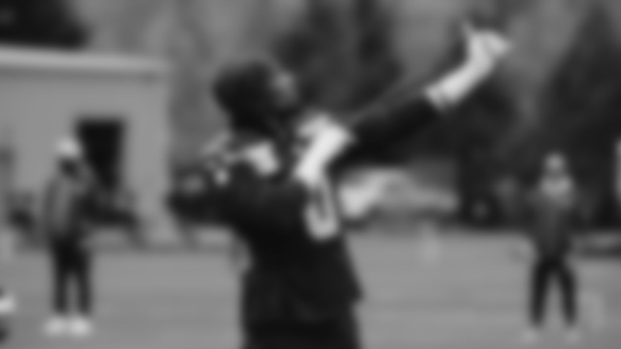 Seahawks defensive end DeMarcus Lawrence (0) practiced on Thursday, December 4, 2025 at the Virginia Mason Athletic Center.