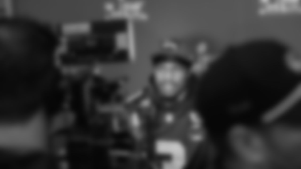 Seahawks safety Nick Emmanwori (3) at day three of press conference media availability on February 5, 2026.