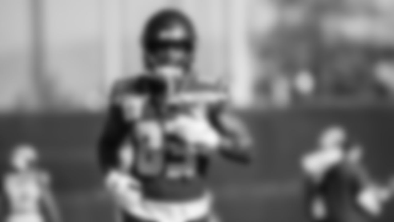 Seahawks wide receiver Dareke Young (83) practiced on February 5, 2026 in San Jose, California.