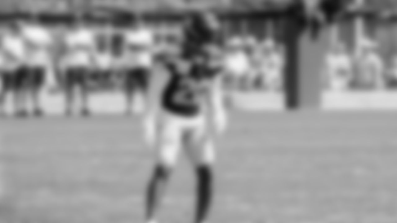 Seahawks safety Julian Love (20) participated in a joint practice with the Packers at Ray Nitschke Field in Green Bay, Wisconsin.