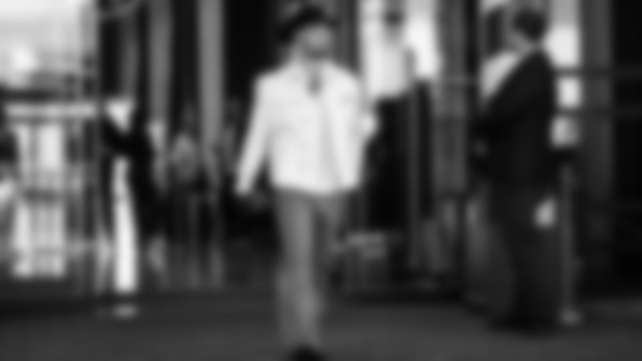 Seahawks wide receiver Jaxon Smith-Njigba (11) departed the team hotel for the Week 12 matchup vs. the Titans at Nissan Stadium in Nashville, Tennessee.