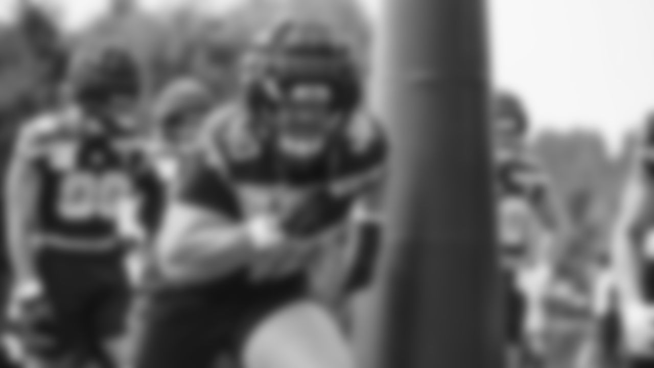 Seahawks fullback Robbie Ouzts (40) practiced on August 13, 2025 at the Virginia Mason Athletic Center.