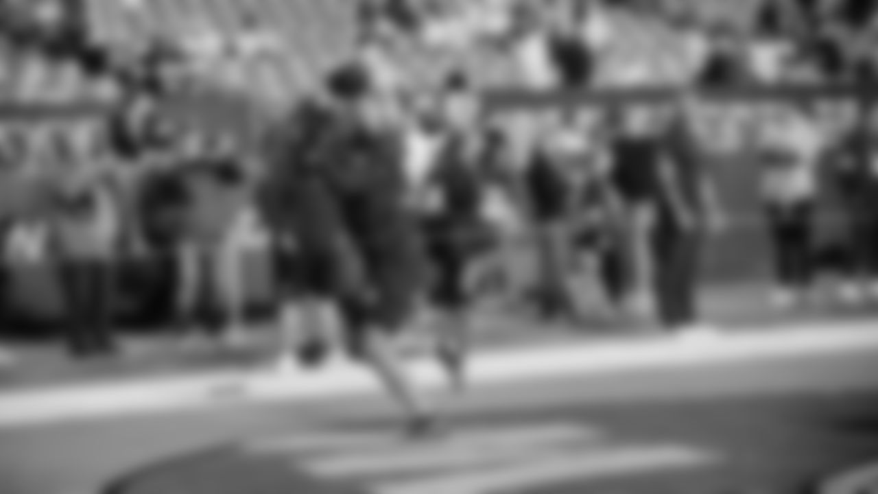 Seahawks wide receiver Jaxon Smith-Njigba (11) warms up at Northwest Stadium for the Sunday Night Football matchup at the Washington Commanders in Week 9.