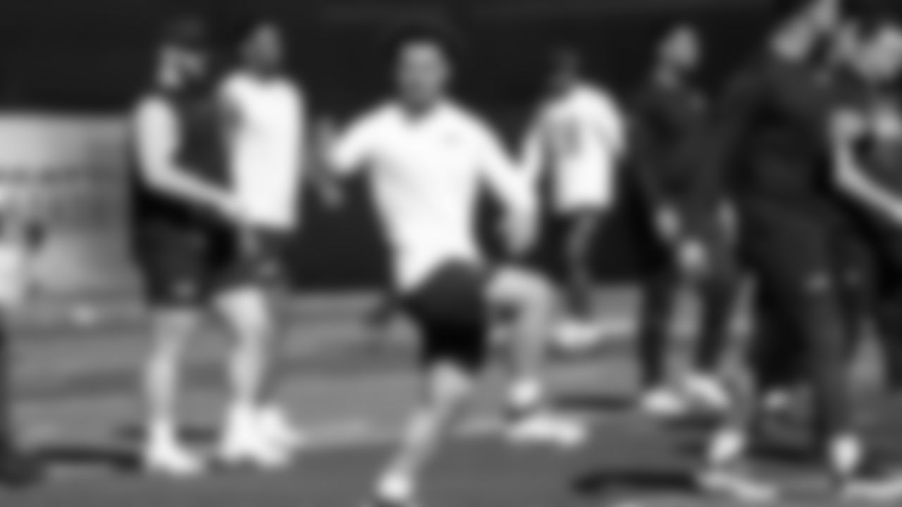 Seahawks running back George Holani (36) worked out on Monday, February, 2, 2026.