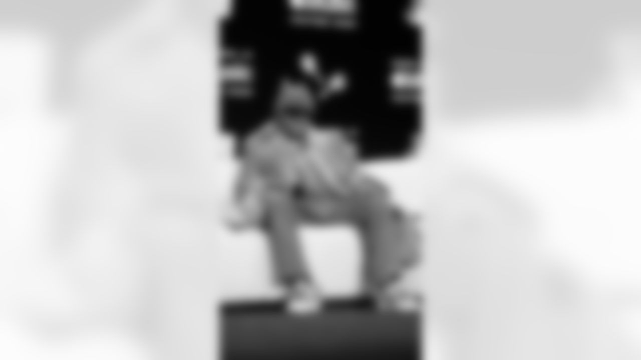 Bad Bunny speaks to the media at the Apple Music Halftime Show press conference ahead of the Super Bowl 60 football game on Thursday, February 5, 2026 in San Francisco. (Logan Bowles/NFL)