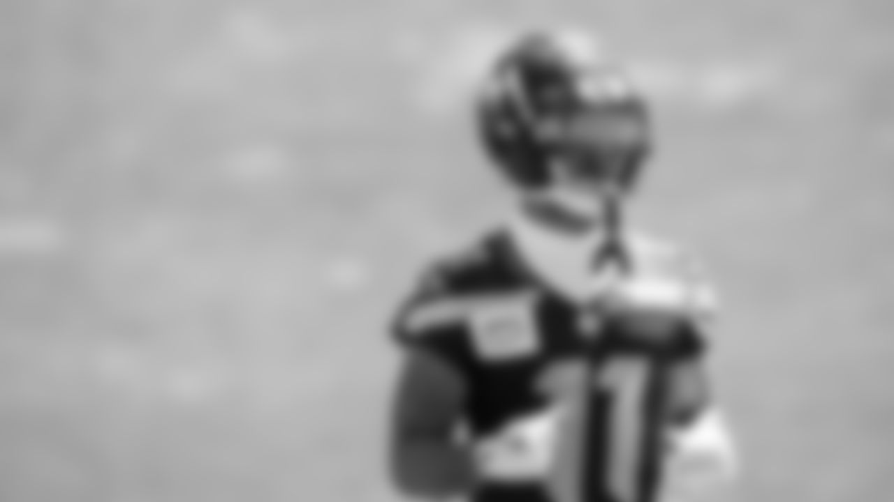 Seahawks wide receiver Jaxon Smith-Njigba (11) participated in a workout on day three of OTAs on Friday, May 30, 2025 at the Virginia Mason Athletic Center.