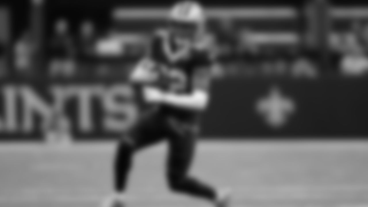 New Orleans Saints wide receiver Rashid Shaheed (22) runs the ball during an NFL football game against the Tennessee Titans, Sunday, Sep. 10, 2023, in New Orleans. (AP Photo/Tyler Kaufman)