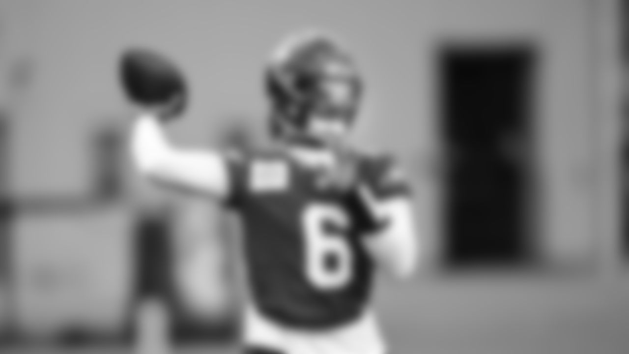Seahawks quarterback Jalen Milroe (6) participated in the Seahawks 2025 offseason workout program.