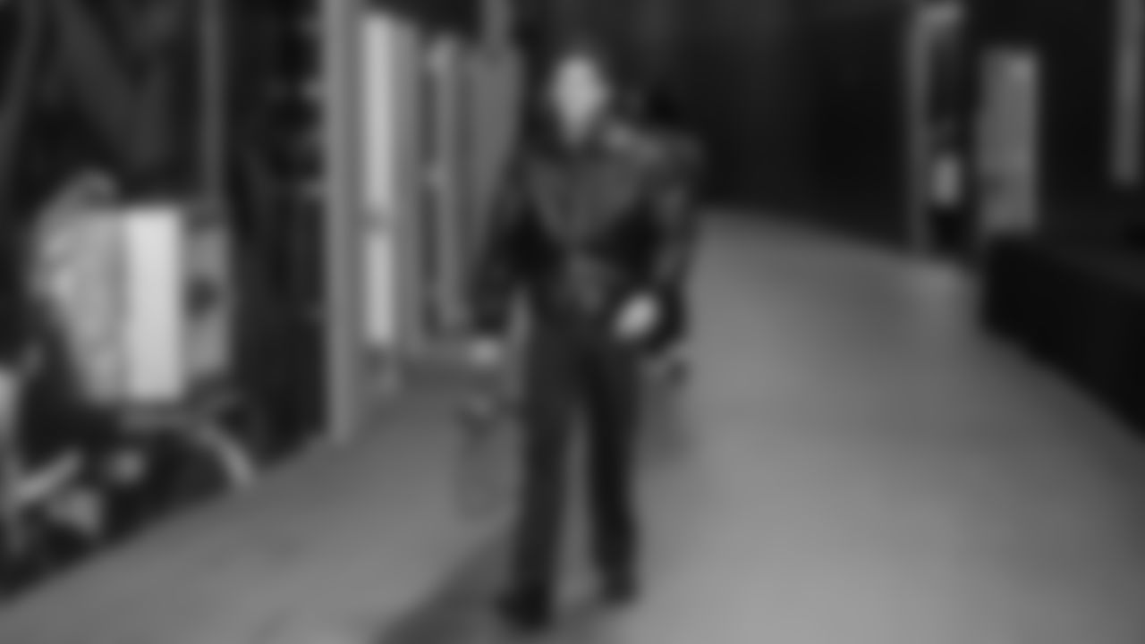 Seahawks punter Michael Dickson (4) arrived at Lumen Field for the Week 13 matchup vs. the Minnesota Vikings.