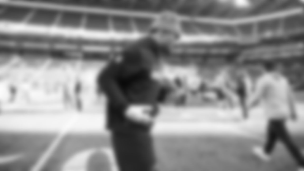 Seahawks running back George Holani (36) warms up at Lumen Field for the NFC Championship game vs. the Los Angeles Rams on Sunday, January 25, 2026.