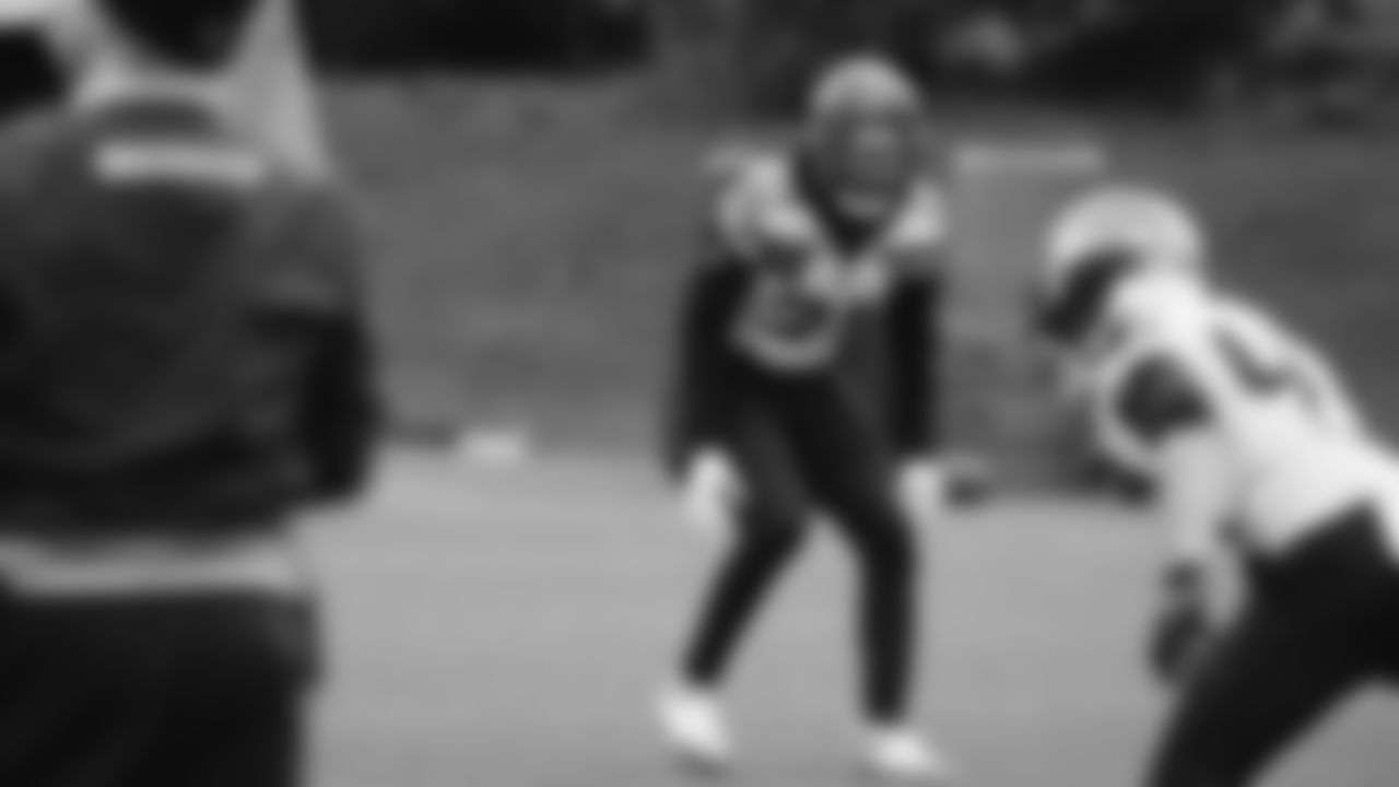 Seahawks cornerback Devon Witherspoon (21) practiced on Thursday, January 8, 2026 at the Virginia Mason Athletic Center.