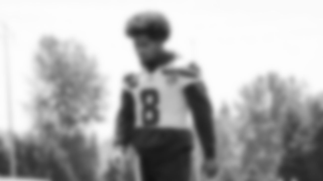 Seahawks safety Coby Bryant (8) participated in a workout on day two of minicamp on Wednesday, June 11, 2025 at the Virginia Mason Athletic Center.