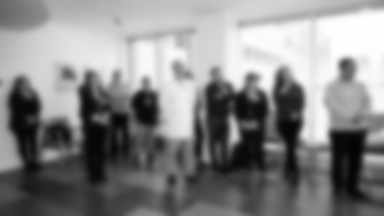 Seahawks wide receiver Jake Bobo presented the official game ball to Virginia Mason Franciscan Health on October 28, 2025.