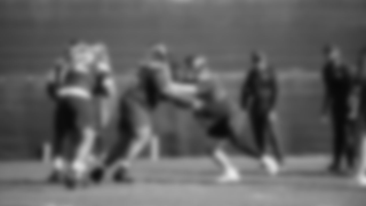 Seahawks guard Grey Zabel (76) practiced on February 5, 2026 in San Jose, California.