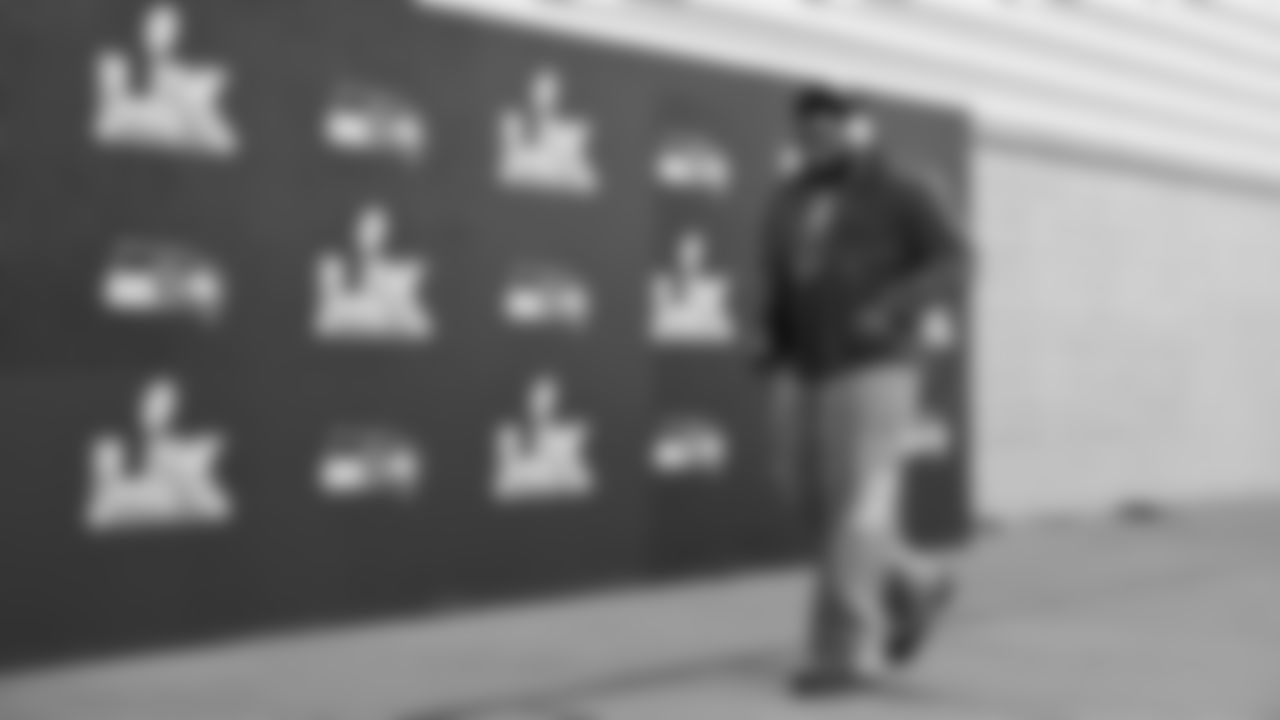 Seahawks guard Anthony Bradford (75) arrived at Levi's Stadium for the Super Bowl LX matchup vs. the New England Patriots on Sunday, February 8, 2026.