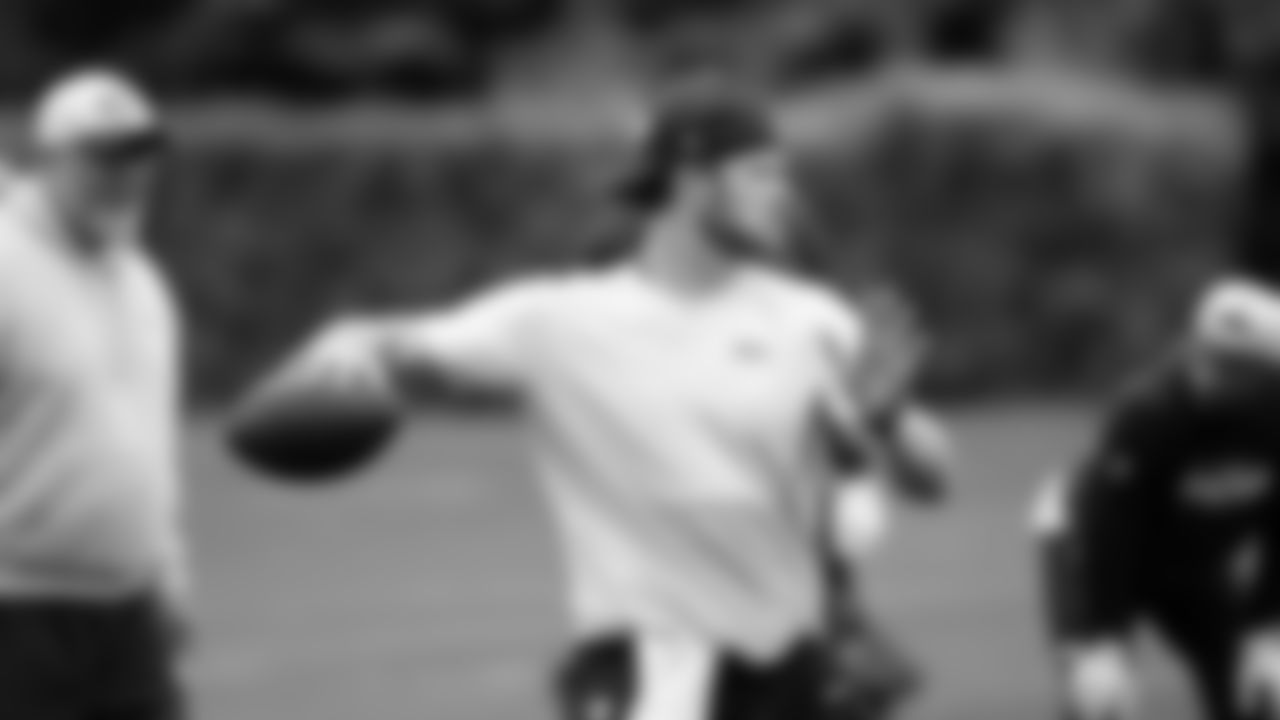 Seahawks quarterback Sam Darnold (14) participated in the Seahawks 2025 offseason workout program.