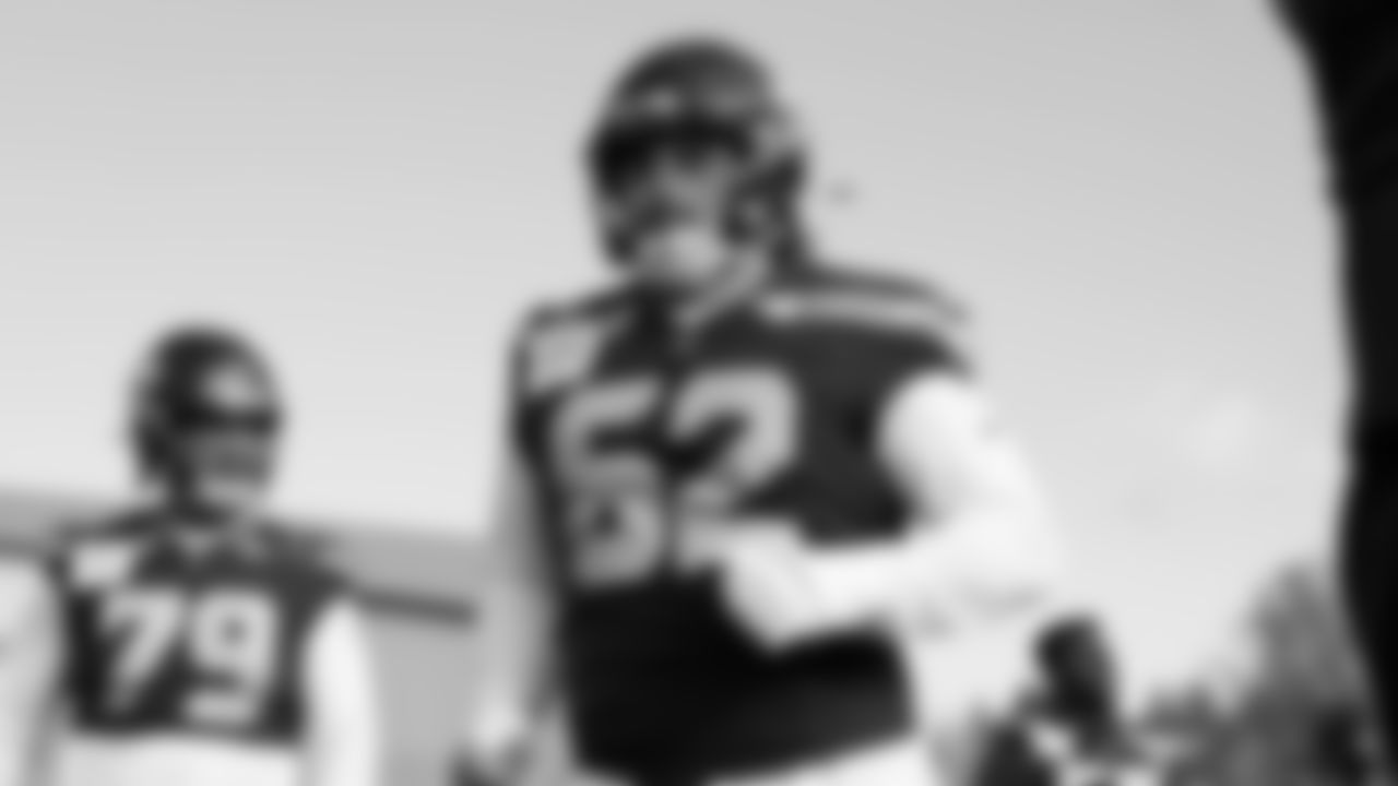 Seahawks center Federico Maranges (62) practiced on Friday, November 7, 2025 at the Virginia Mason Athletic Center.