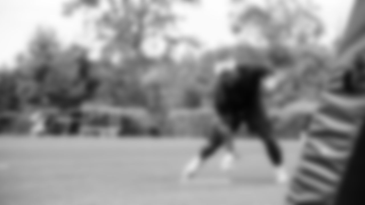 Seahawks nose tackle Jarran Reed (90) participated in a workout on May 12, 2025 at the Virginia Mason Athletic Center.