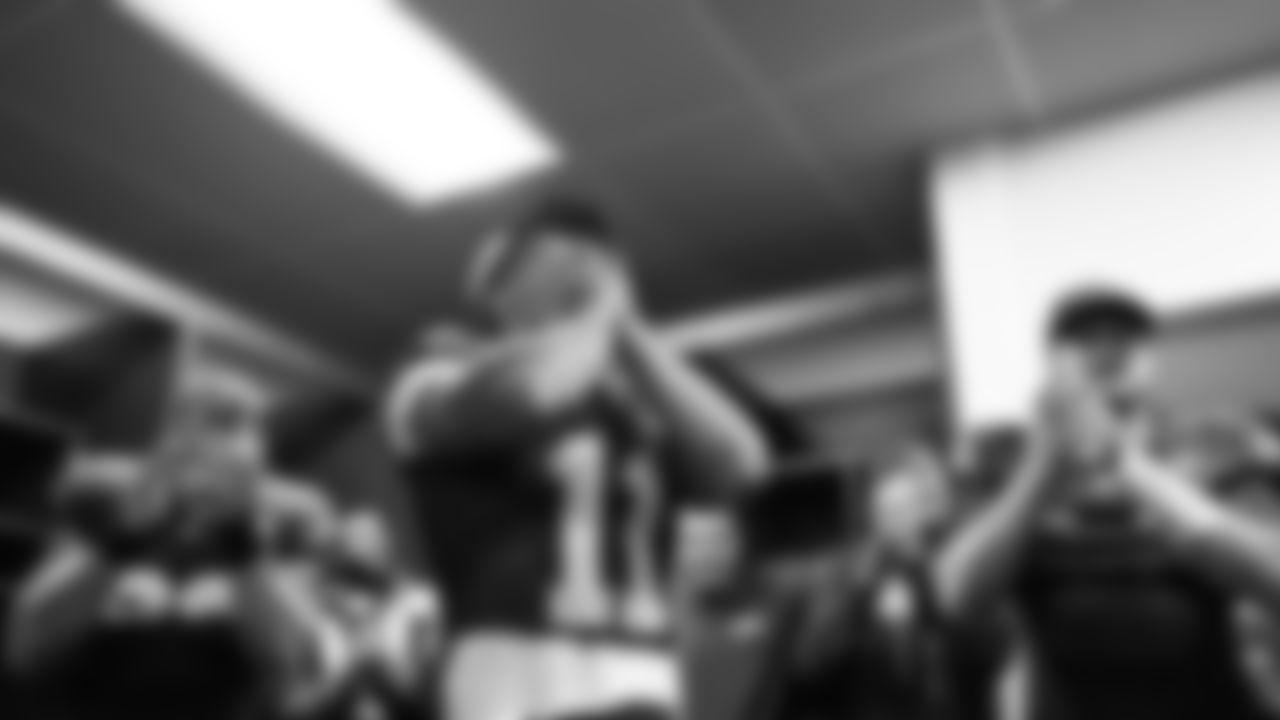 The Seahawks celebrated the victory over the Washington Commanders on Sunday Night Football at Northwest Stadium.