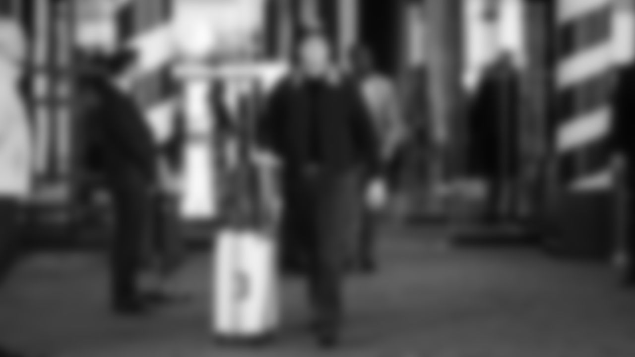 Seahawks punter Michael Dickson (4) departed the team hotel for the Week 12 matchup vs. the Titans at Nissan Stadium in Nashville, Tennessee.