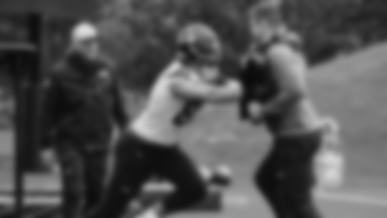 Seahawks tight end AJ Barner (88) practiced on Thursday, December 4, 2025 at the Virginia Mason Athletic Center.