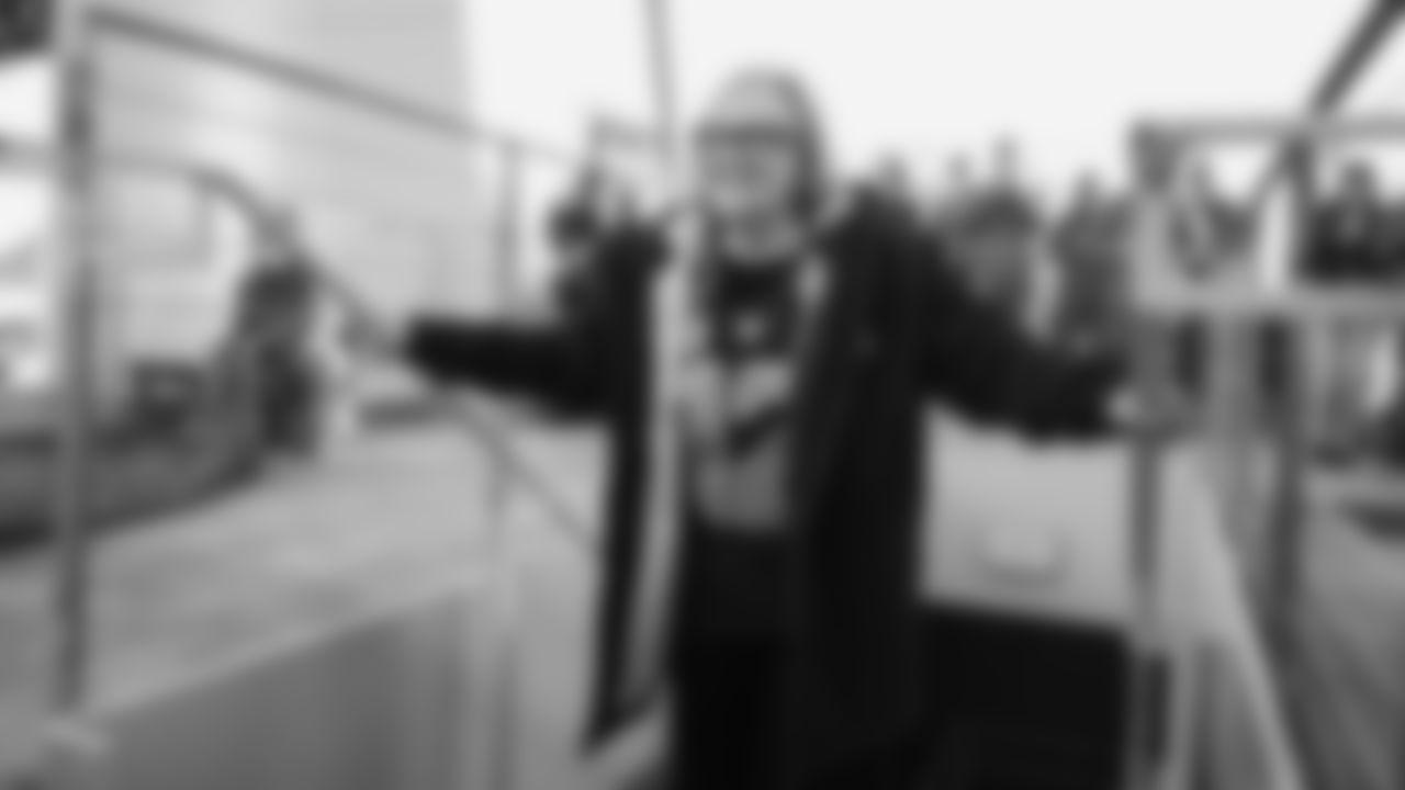 Jody Allen raising the flag before the NFC Championship kickoff on January 25, 2026.