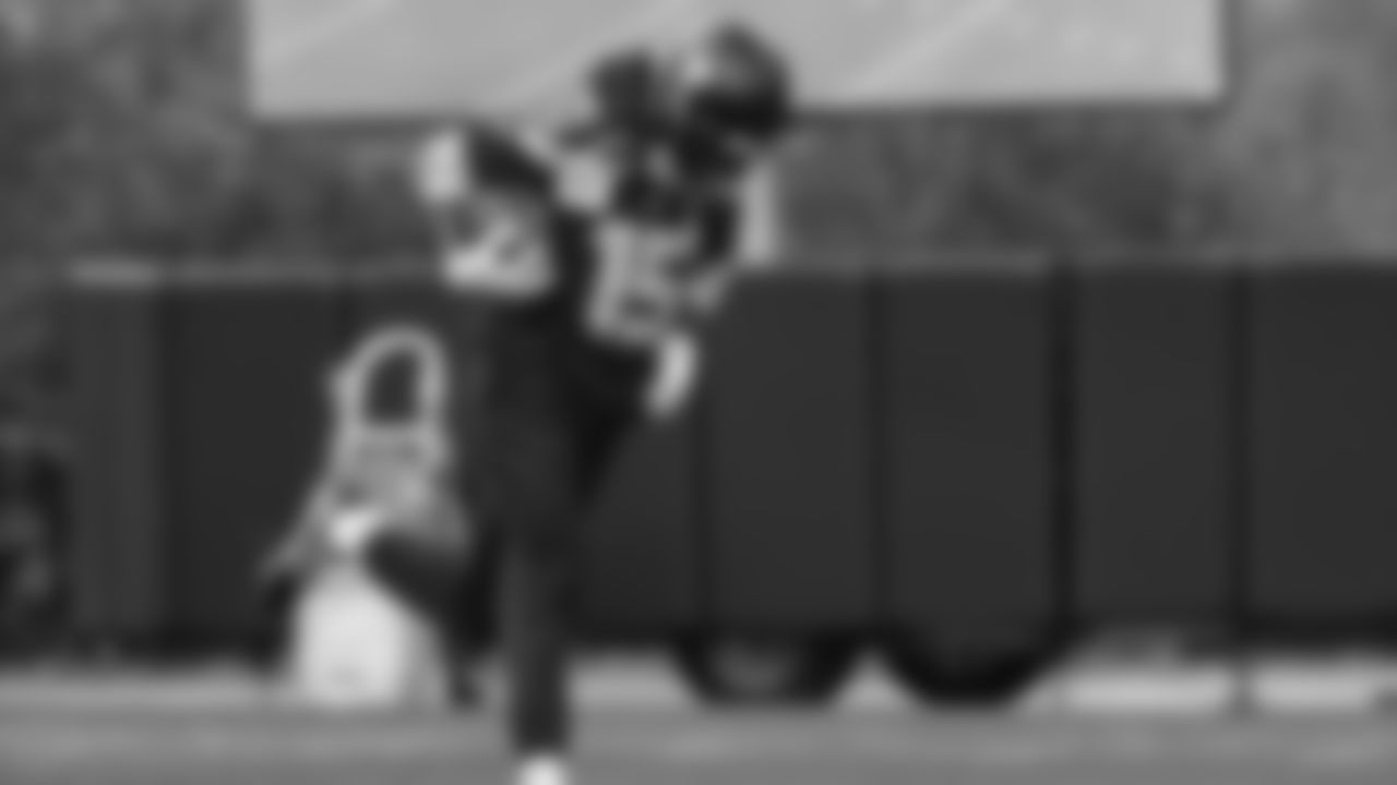 Seahawks wide receiver Tory Horton (15) practiced on Wednesday, November 5, 2025 at the Virginia Mason Athletic Center.