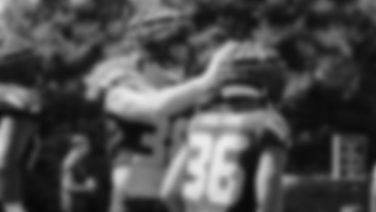 Seahawks fullback Brady Russell (38) and running back George Holani (36) practiced on day six of training camp on July 29, 2025 at the Virginia Mason Athletic Center.