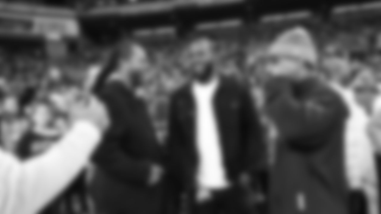 Seahawks Legends Kam Chancellor and Richard Sherman at Lumen Field for the NFC divisional round game vs. the San Francisco 49ers on January 17, 2026.