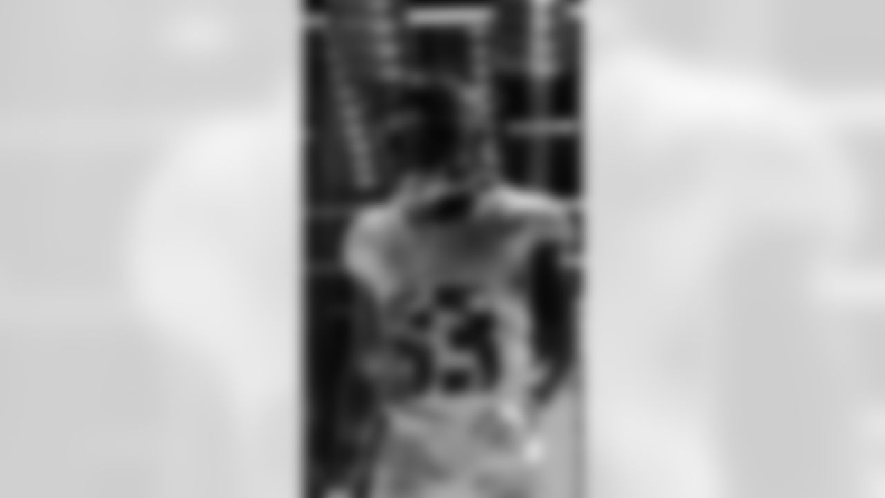 Seahawks wide receiver Dareke Young (83) walks through the Emerald Queen Casino tunnel club at Lumen Field for the Week 16 matchup vs. Rams.