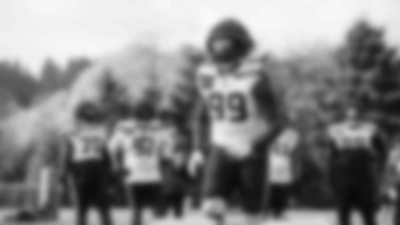 Seahawks defensive end Leonard Williams (99) practiced on Wednesday, October 29, 2025 at the Virginia Mason Athletic Center.