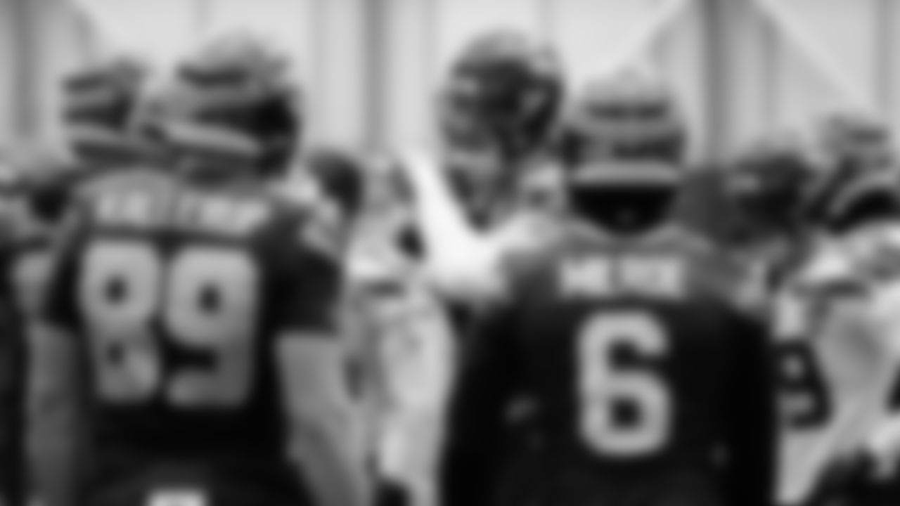 Seahawks quarterback Jalen Milroe (6) practiced on Wednesday, December 10, 2025 at the Virginia Mason Athletic Center.