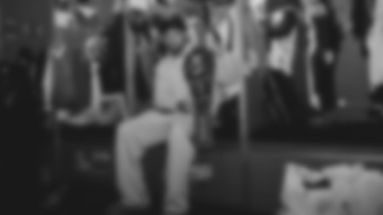 The Seahawks cleaned out the locker room following the end of the 2026 and brought out the championship belt to celebrate their Super Bowl LX victory.