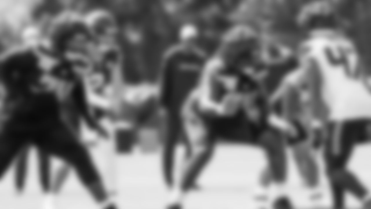Seahawks guard Christian Haynes (64) practiced on day four of training camp on July 26, 2025 at the Virginia Mason Athletic Center.