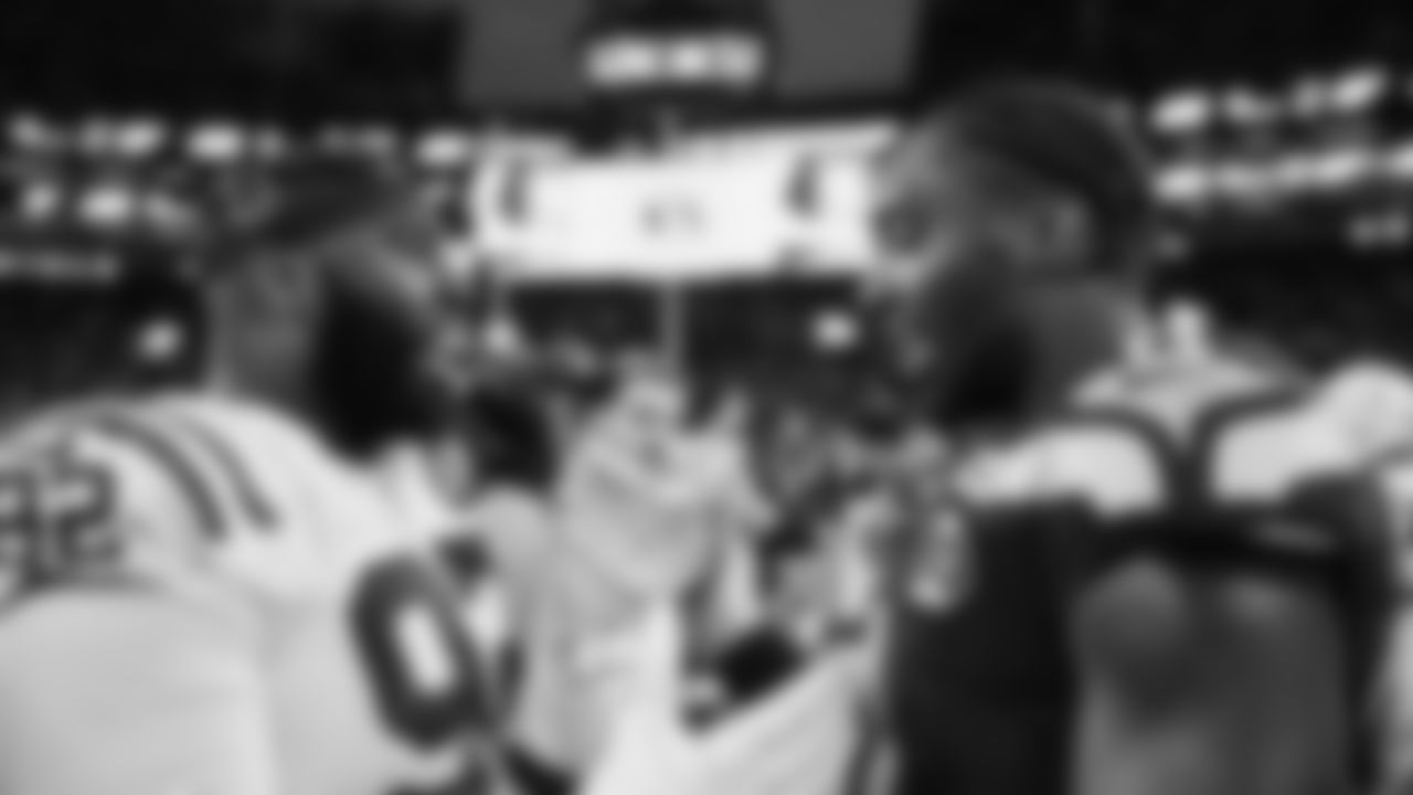 The Seahawks celebrated the 18-16 victory vs. the Colts in Week 15 at Lumen Field.