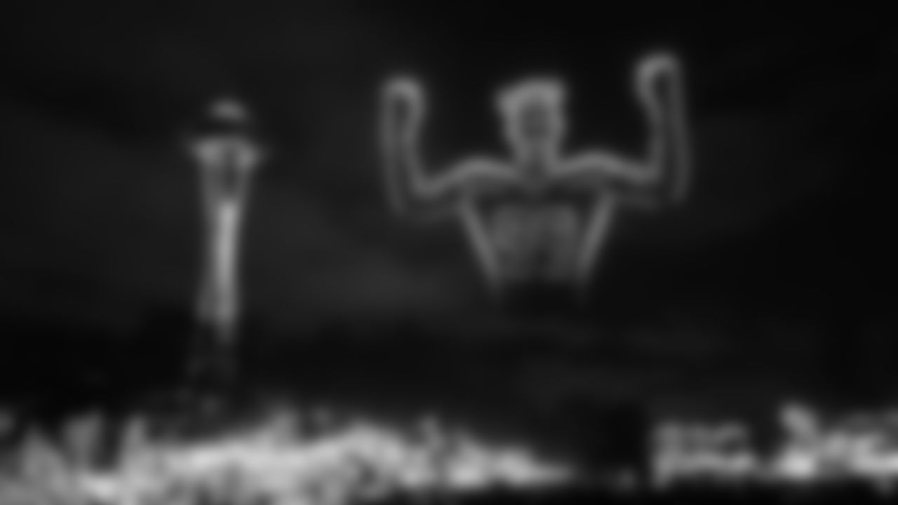 The Seahawks hosted a drone show at the Seattle Center on January 30, 2026 in honor of the team's postseason success.