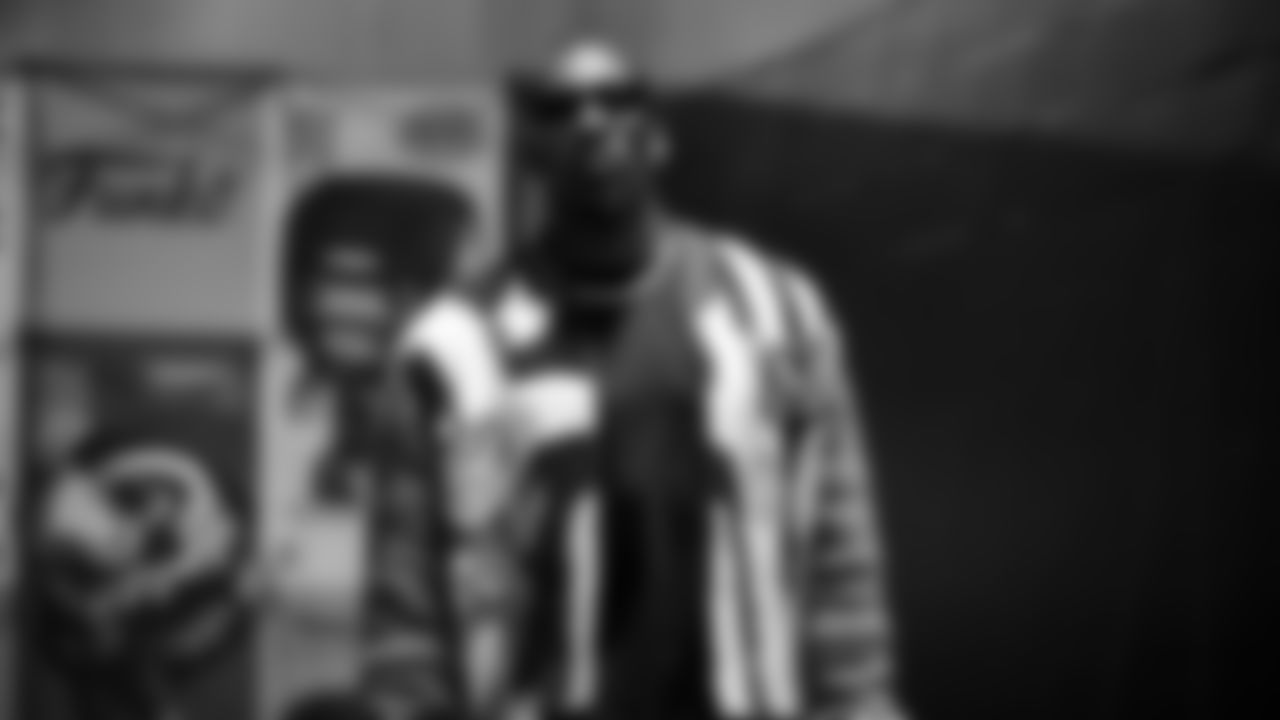 Seahawks defensive end DeMarcus Lawrence (0) arrives at Lumen Field for the Week 10 matchup vs. the Arizona Cardinals.