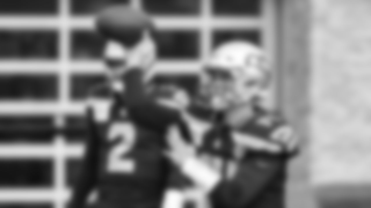 Seahawks quarterback Sam Darnold (14) practiced on Wednesday, October 29, 2025 at the Virginia Mason Athletic Center.