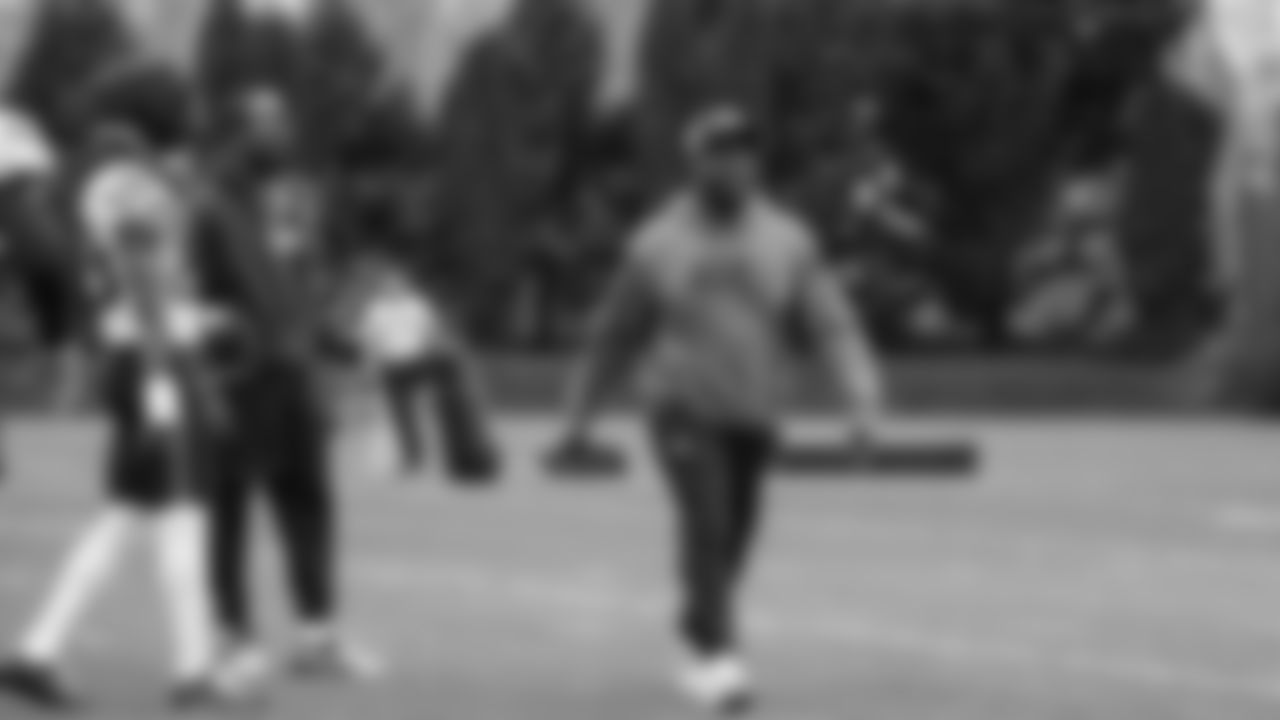 Seahawks defensive passing game coordinator/defensive backs coach Karl Scott at practice on Tuesday, January 13, 2026 at the Virginia Mason Athletic Center.