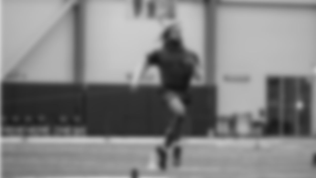 Seahawks linebacker Tyreke Smith (59) participated in a workout on April 29, 2025 at the Virginia Mason Athletic Center.